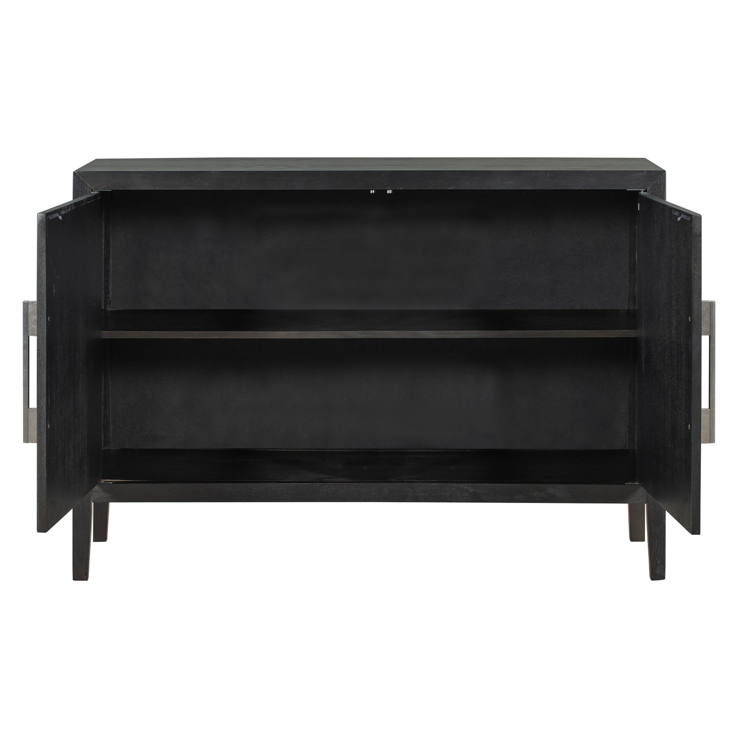 Modern Black Wooden Sideboard Cabinet