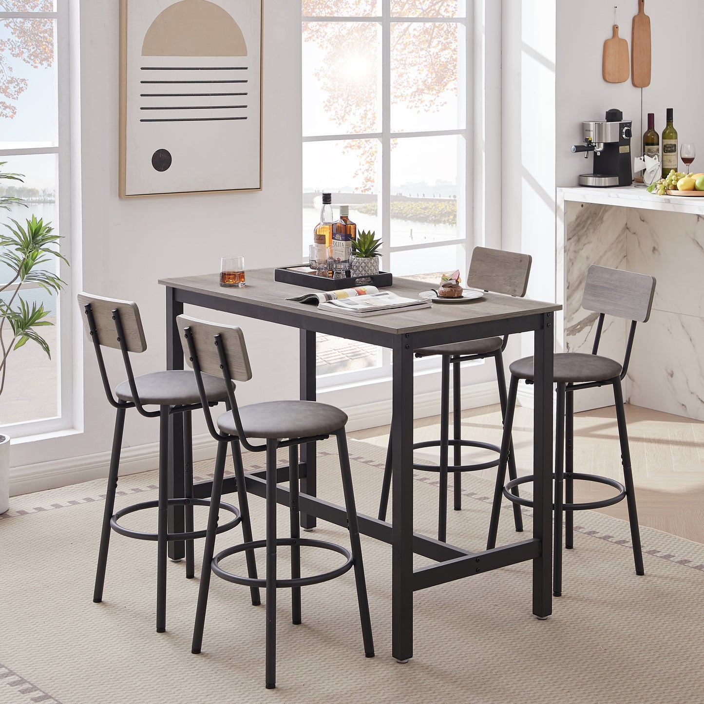 PU Soft Seat Bar Table Set