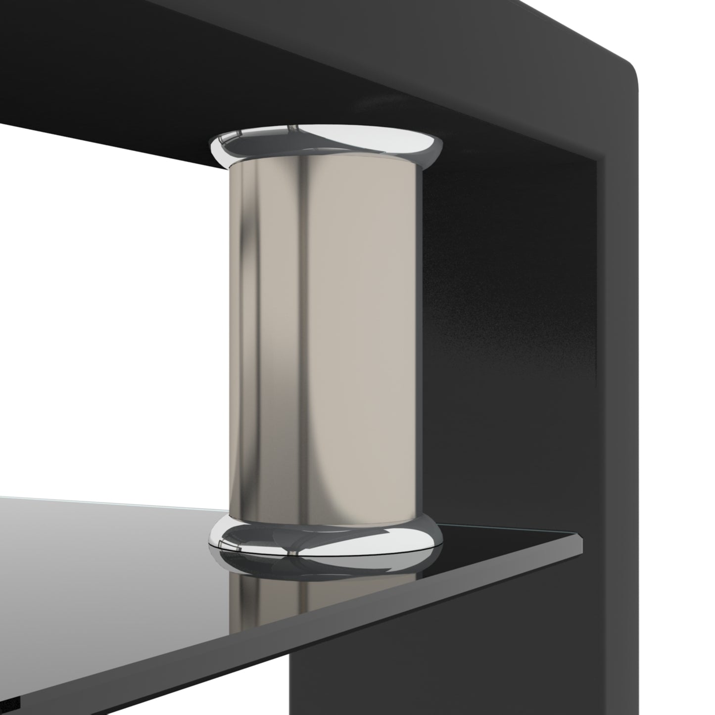 Rectangle Black Glass Coffee Table - View 12 - MuMu