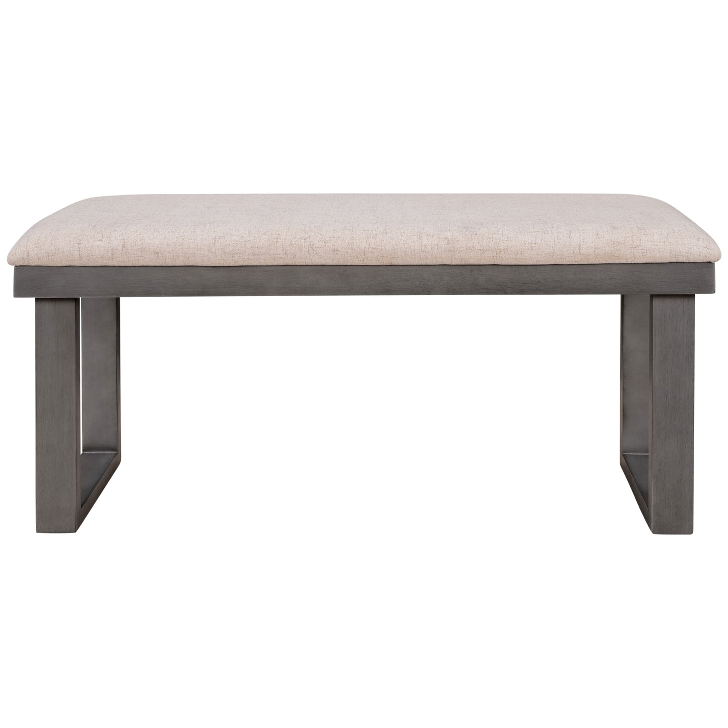 Modern Gray Solid Wood 6-Piece Dining Set