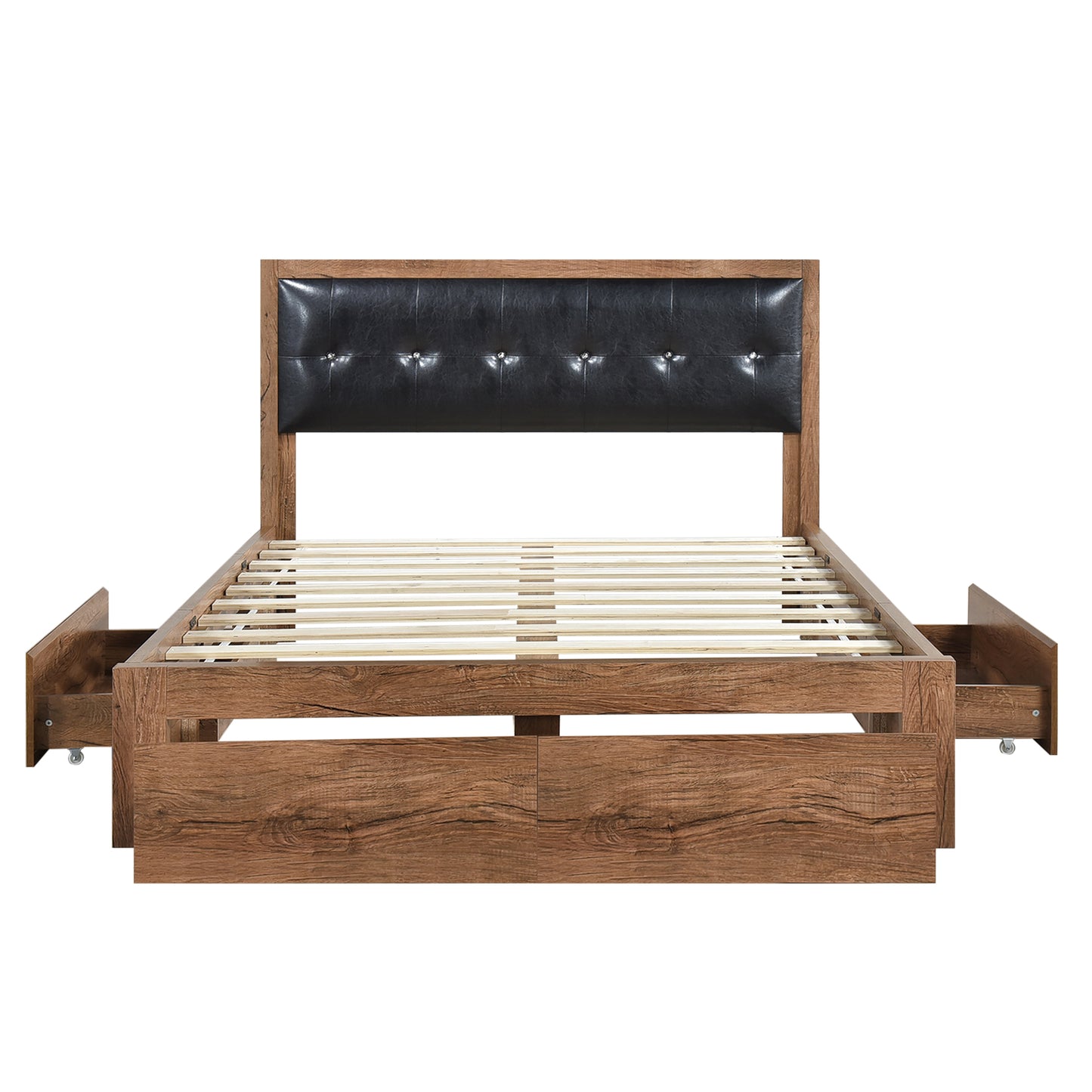 Modern Simplicity Queen Size Wood Platform Bed