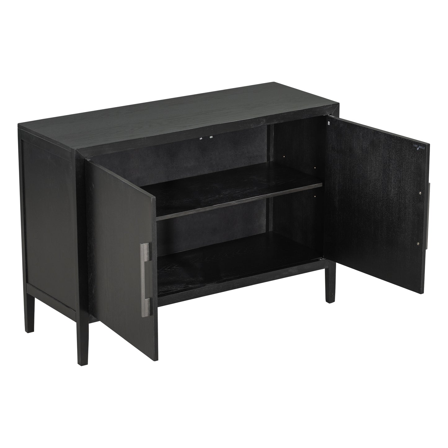 Modern Black Wooden Sideboard Cabinet