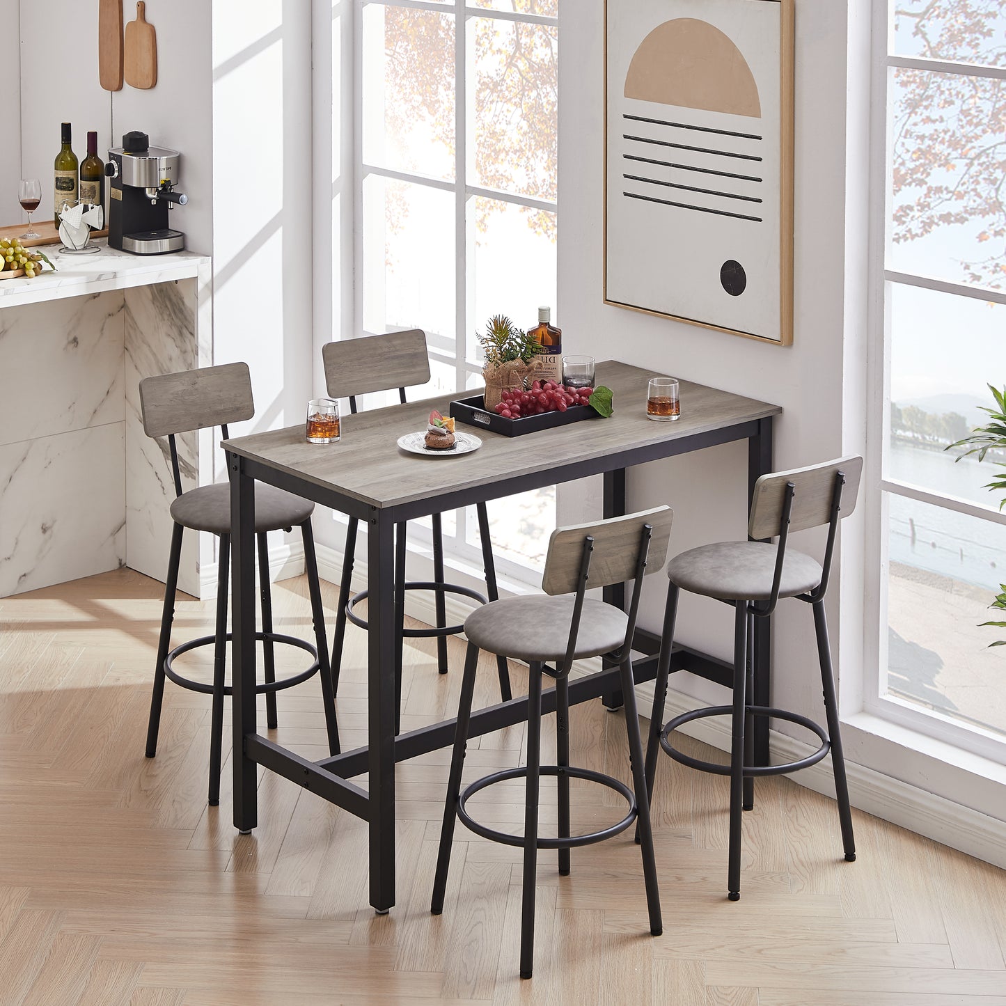 PU Soft Seat Bar Table Set