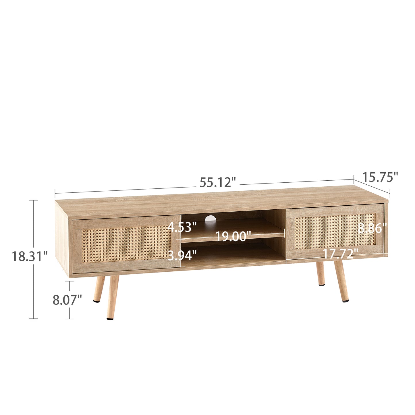 Double Sliding Doors TV Cabinet