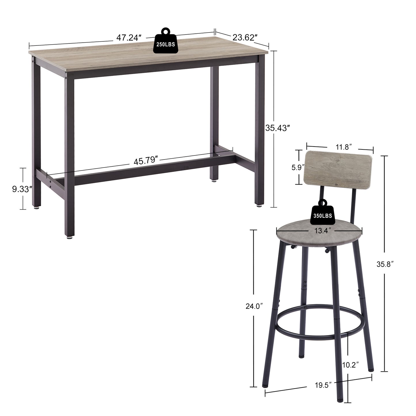 PU Soft Seat Bar Table Set