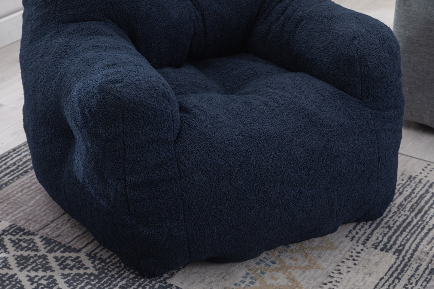 Teddy Fabric Tufted Bean Bag Chair