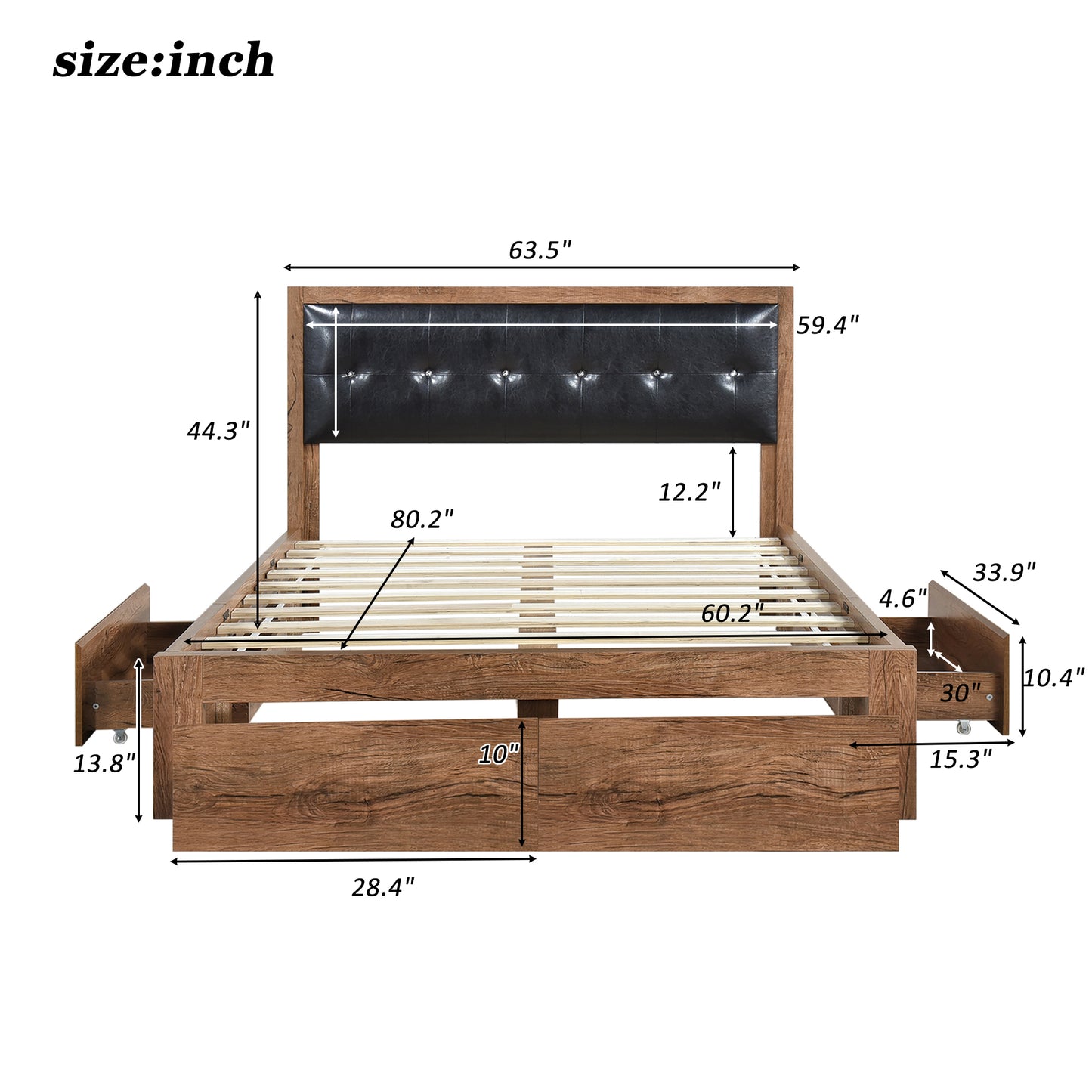 Modern Simplicity Queen Size Wood Platform Bed