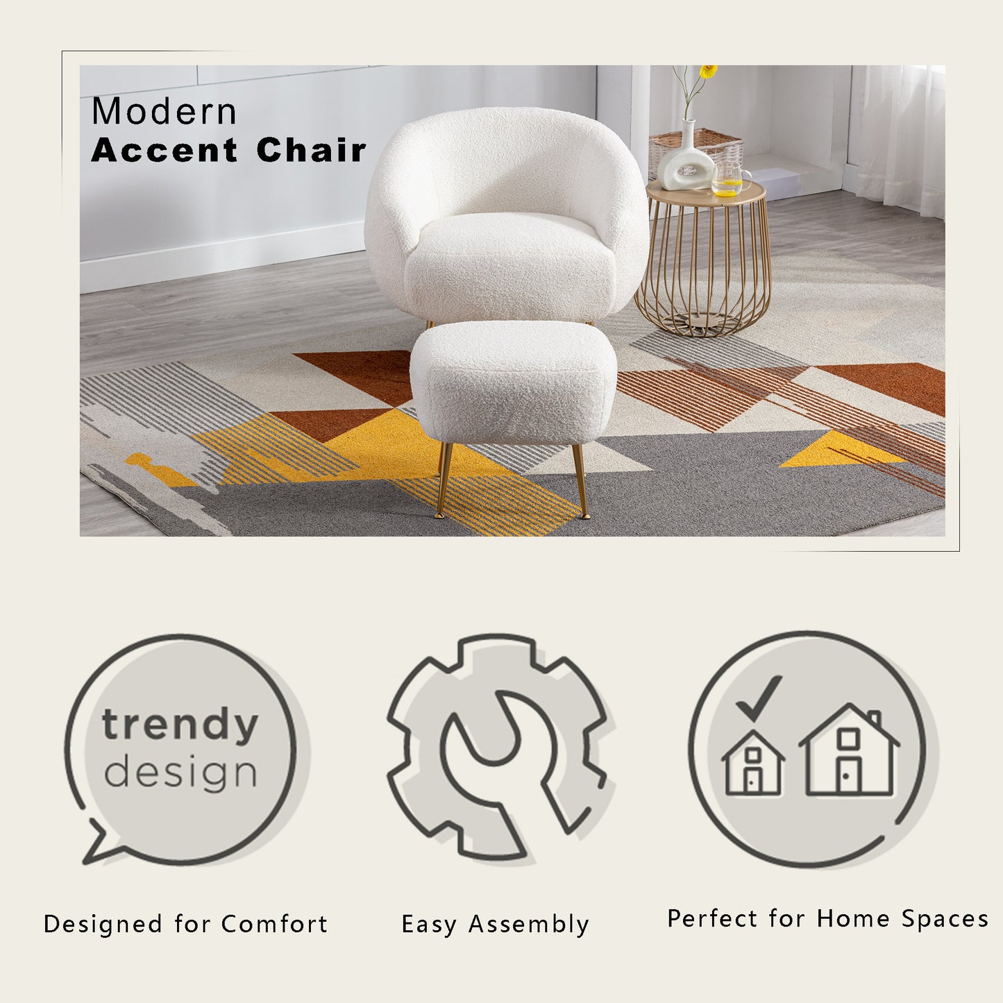 Orisfur Modern Comfy Leisure Accent Chair