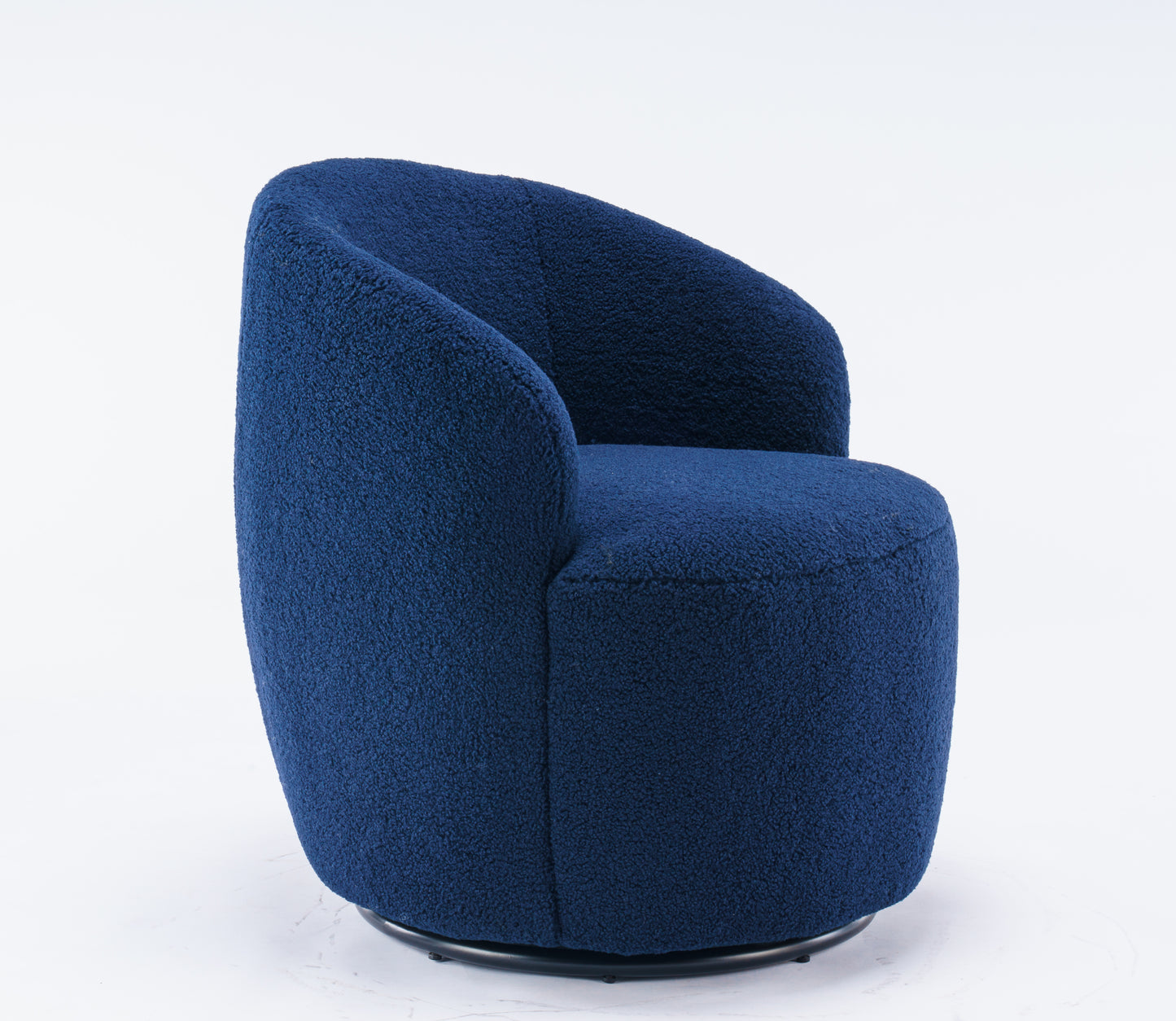 Teddy Fabric Swivel Accent Armchair