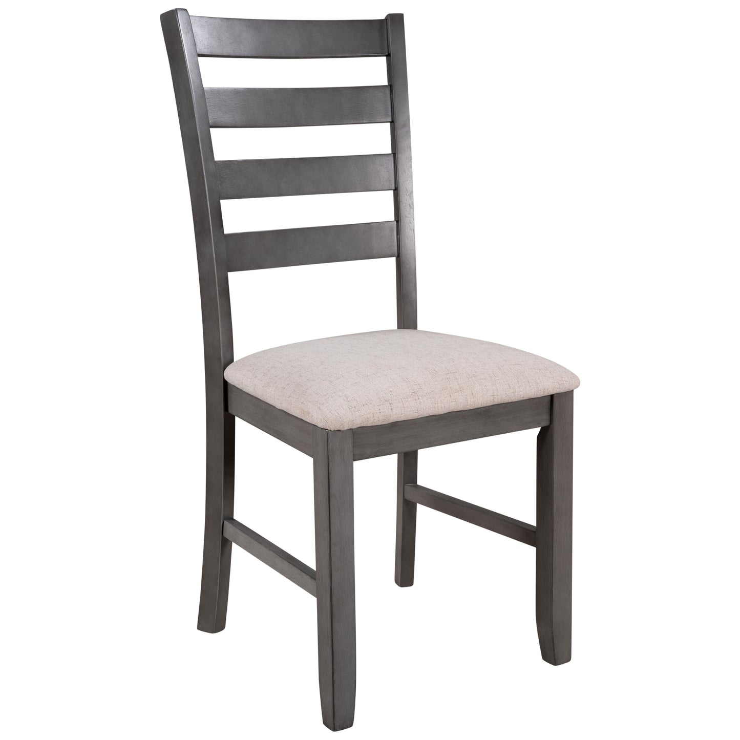 Modern Gray Solid Wood 6-Piece Dining Set