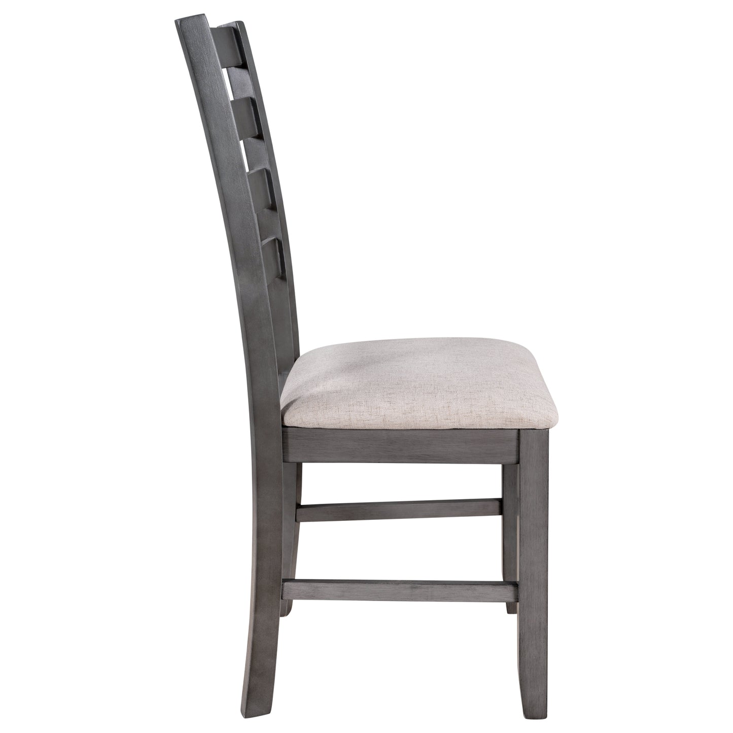 Modern Gray Solid Wood 6-Piece Dining Set