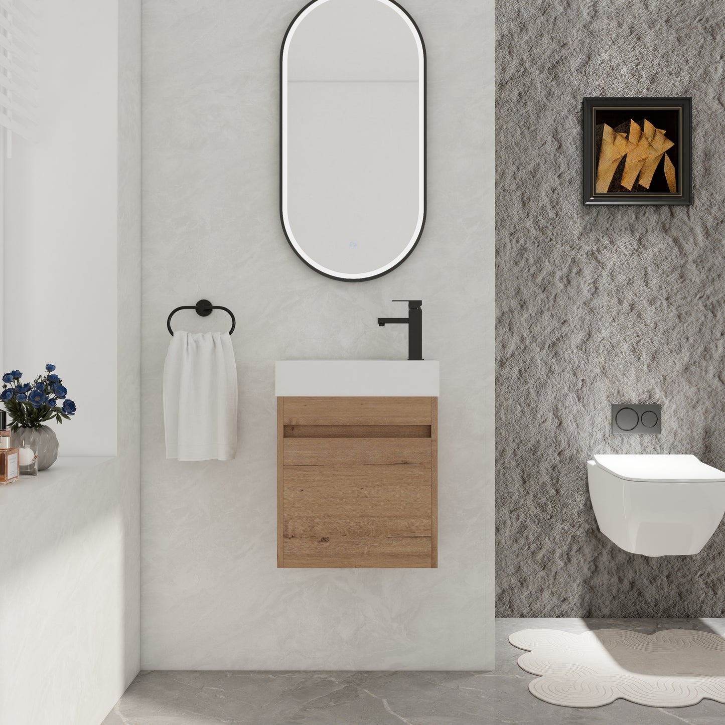 18'' Wall Mounted Bathroom Vanity