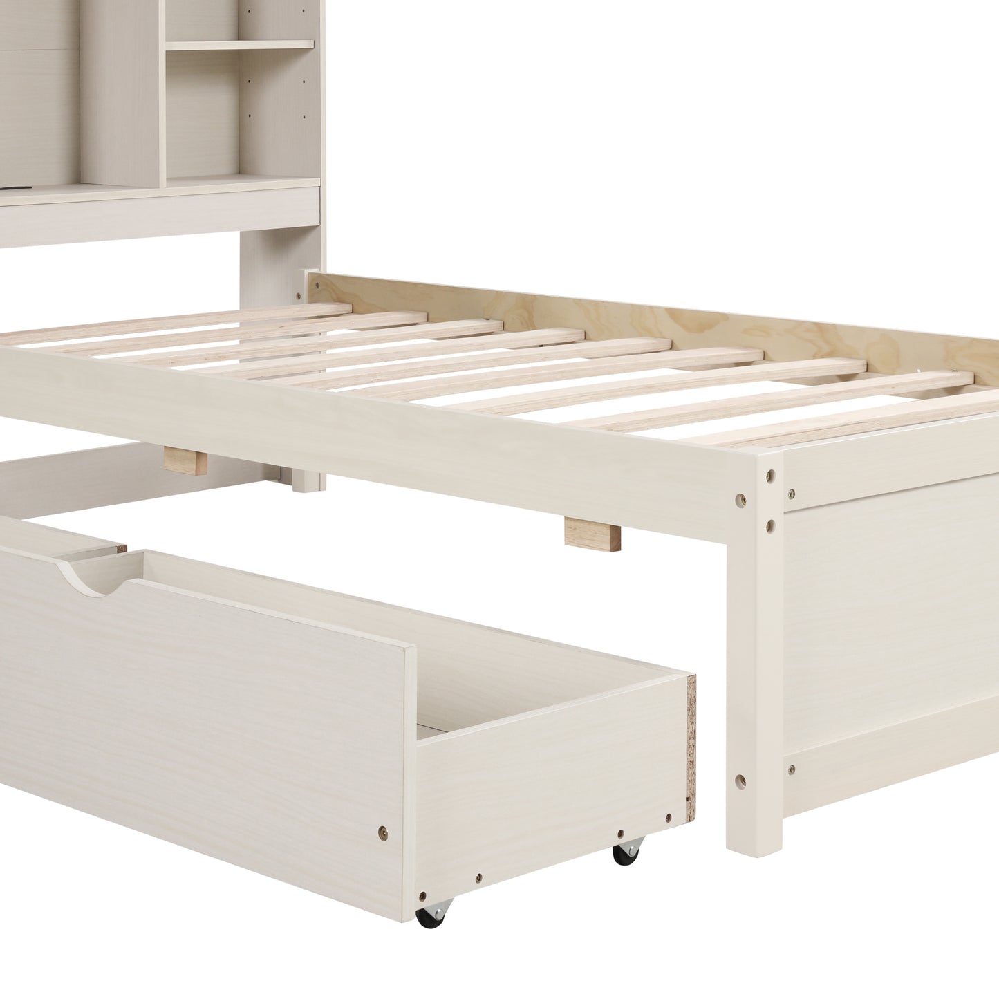 Smart Bedroom USB Port Modern Twin Size Bed