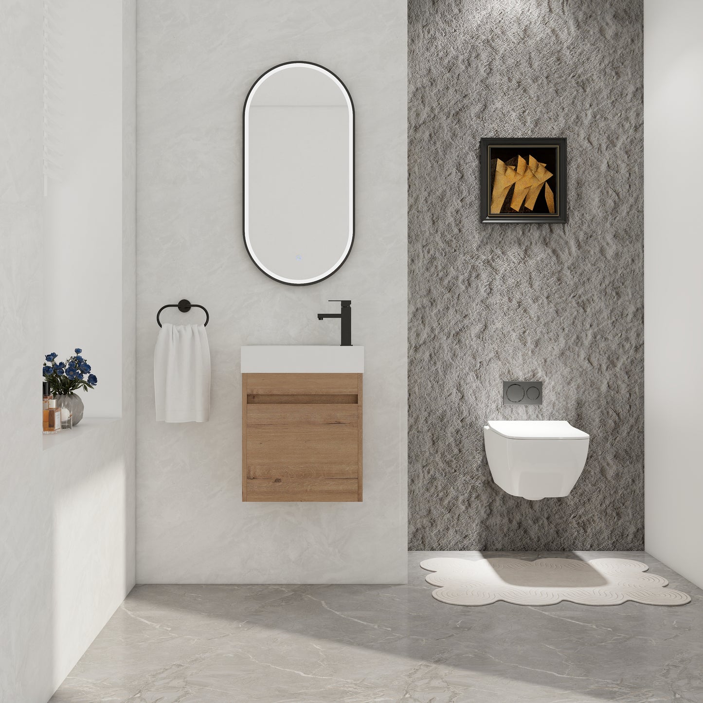 18'' Wall Mounted Bathroom Vanity