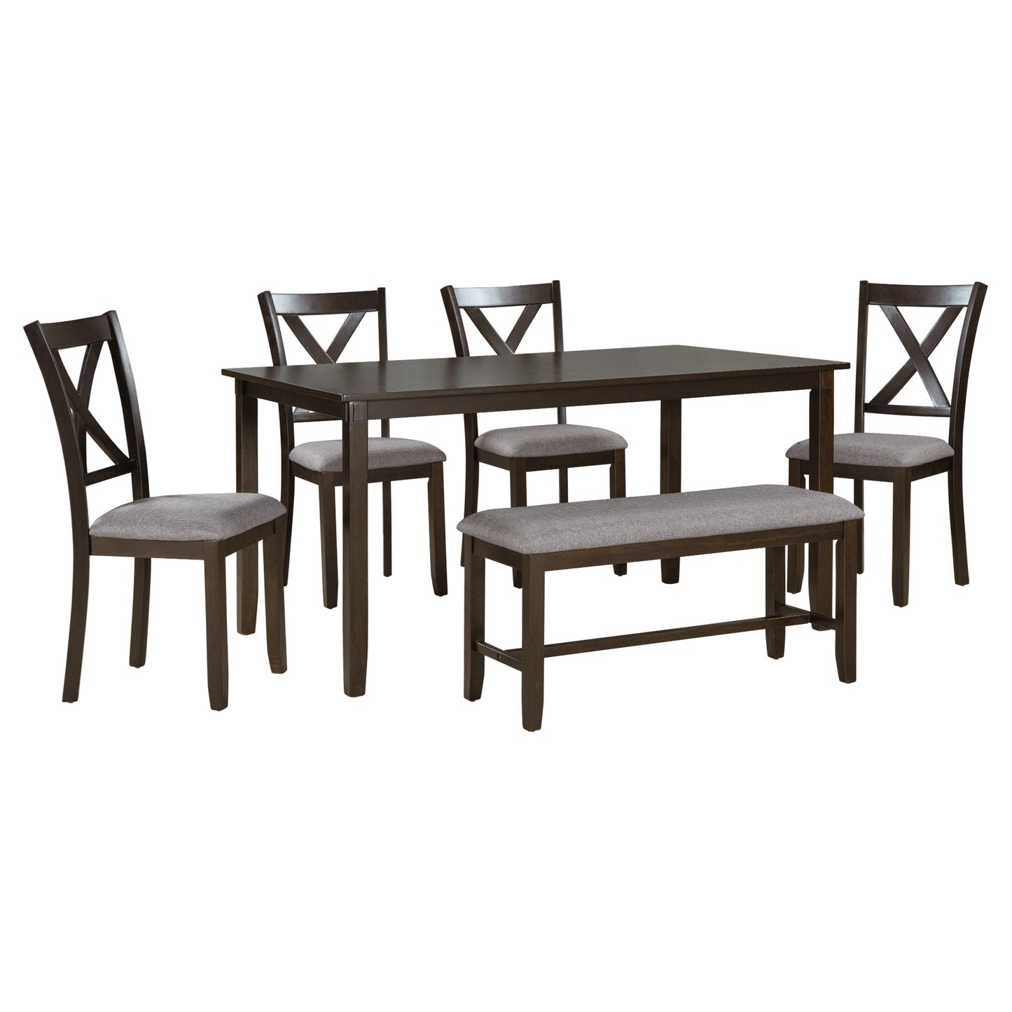 Elegant 6-Piece Espresso Dining Table