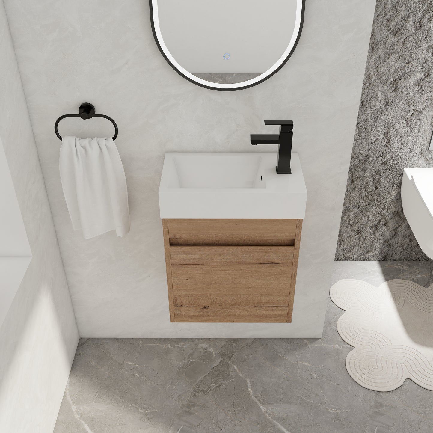 18'' Wall Mounted Bathroom Vanity