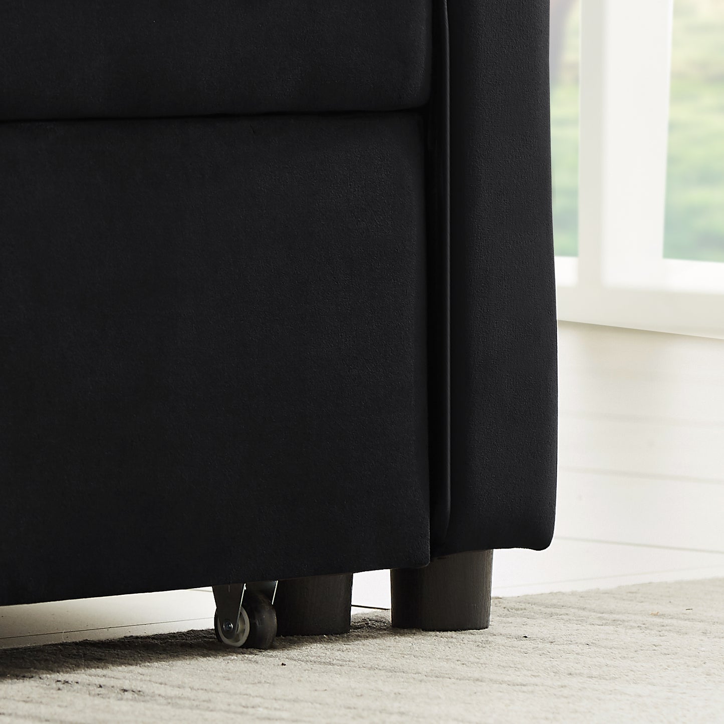 Velvet Convertible Loveseat Sleeper Sofa
