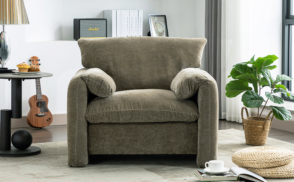 Chenille Oversized Accent Chair