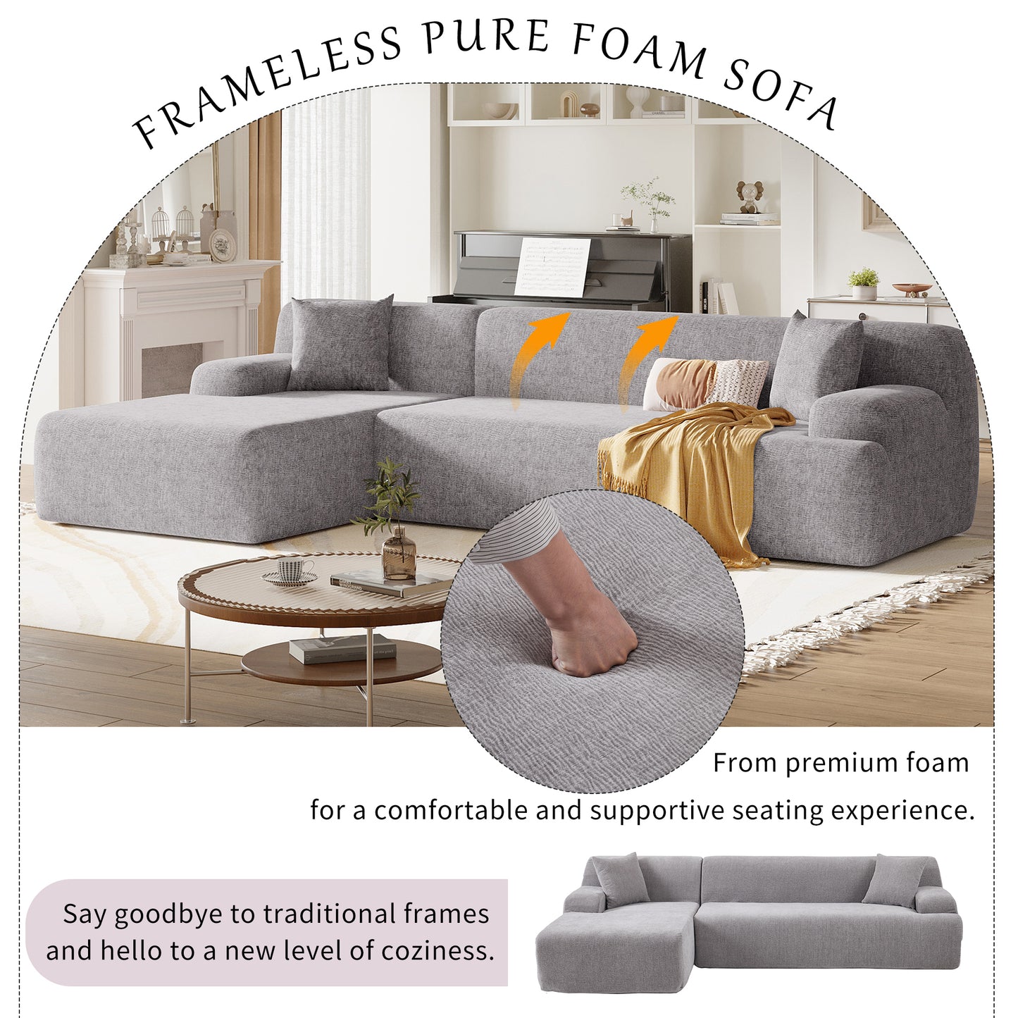 L-Shape Modular Sectional Sofa - View 28 - MuMu