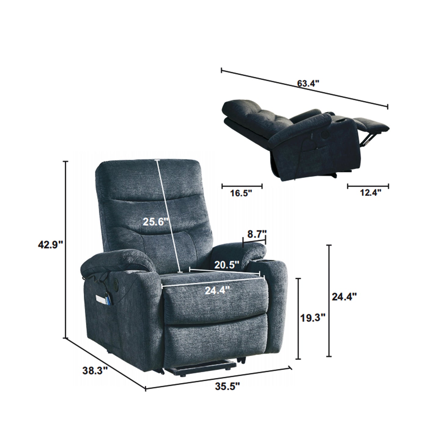 Electric Power Lift Recliner Chair - View 10 - MuMu