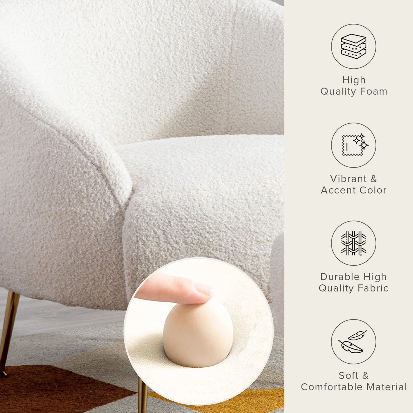 Orisfur Modern Comfy Leisure Accent Chair