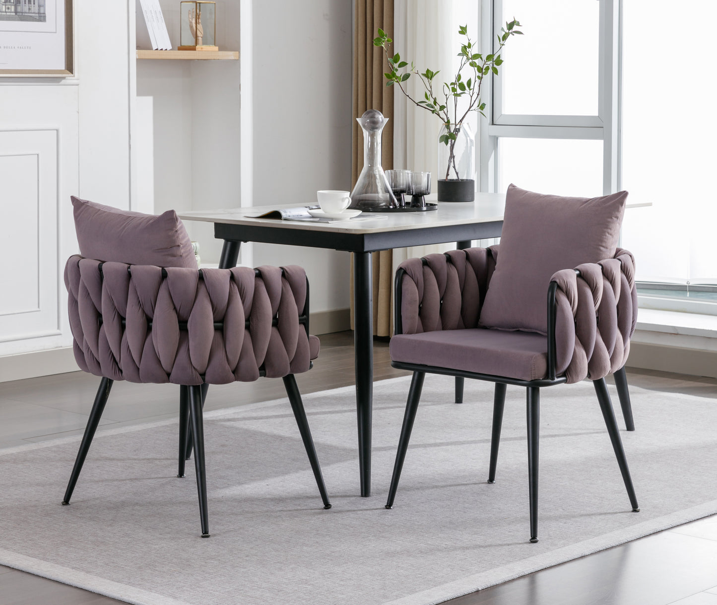 Modern Elegance Velvet Dining Chairs Set