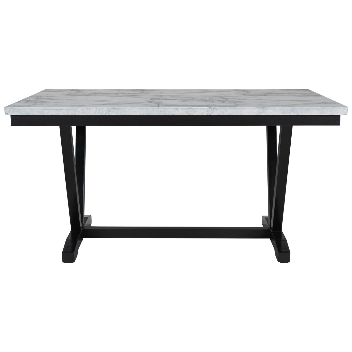 Modern Style Marbled Veneer Dining Set