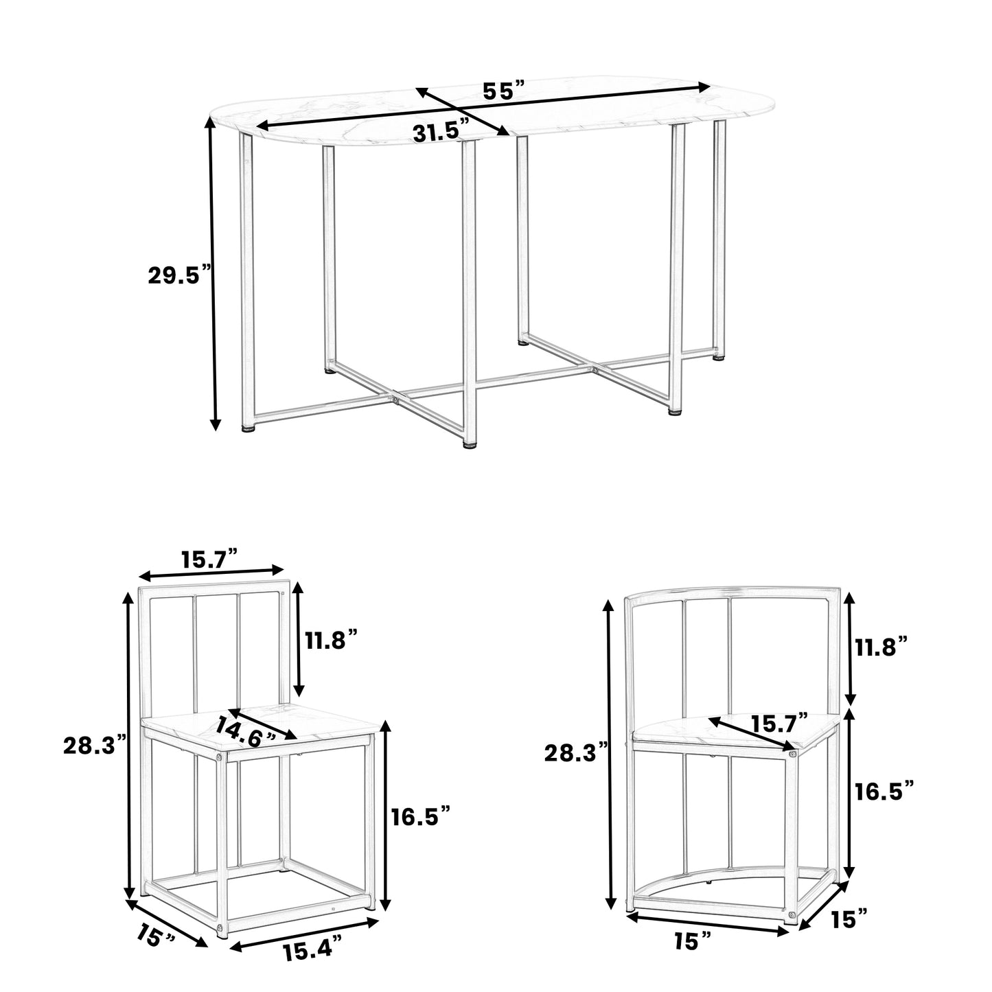 Glamour Dining Table Set