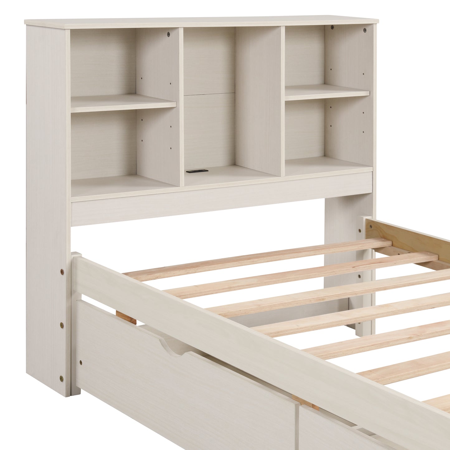 Smart Bedroom USB Port Modern Twin Size Bed