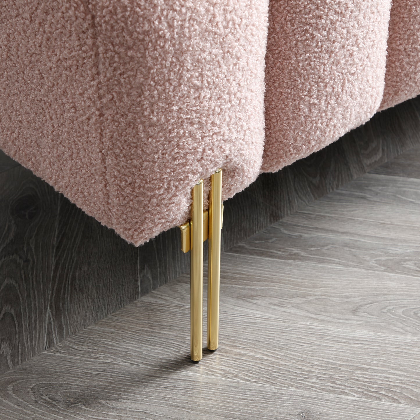 Modern Sherpa Upholstered Bench