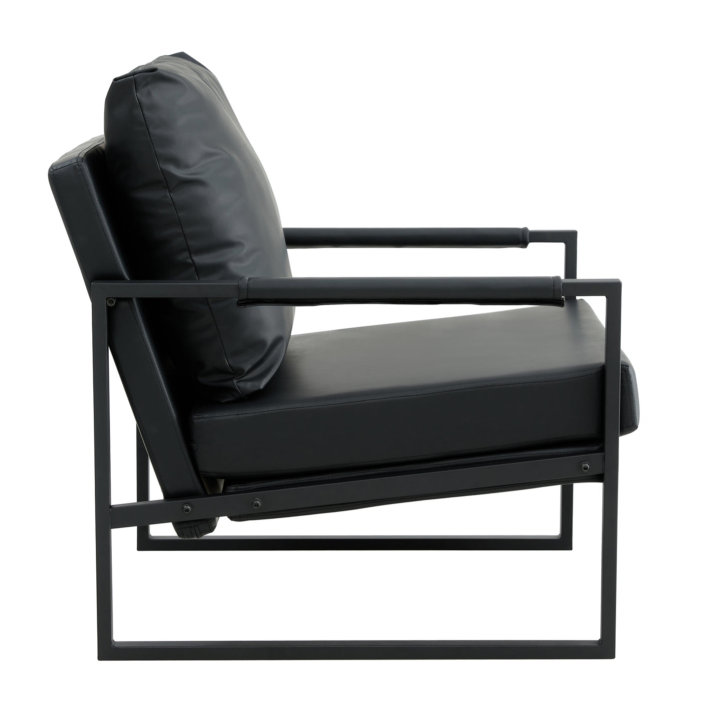 PU Leather Accent Arm Chair