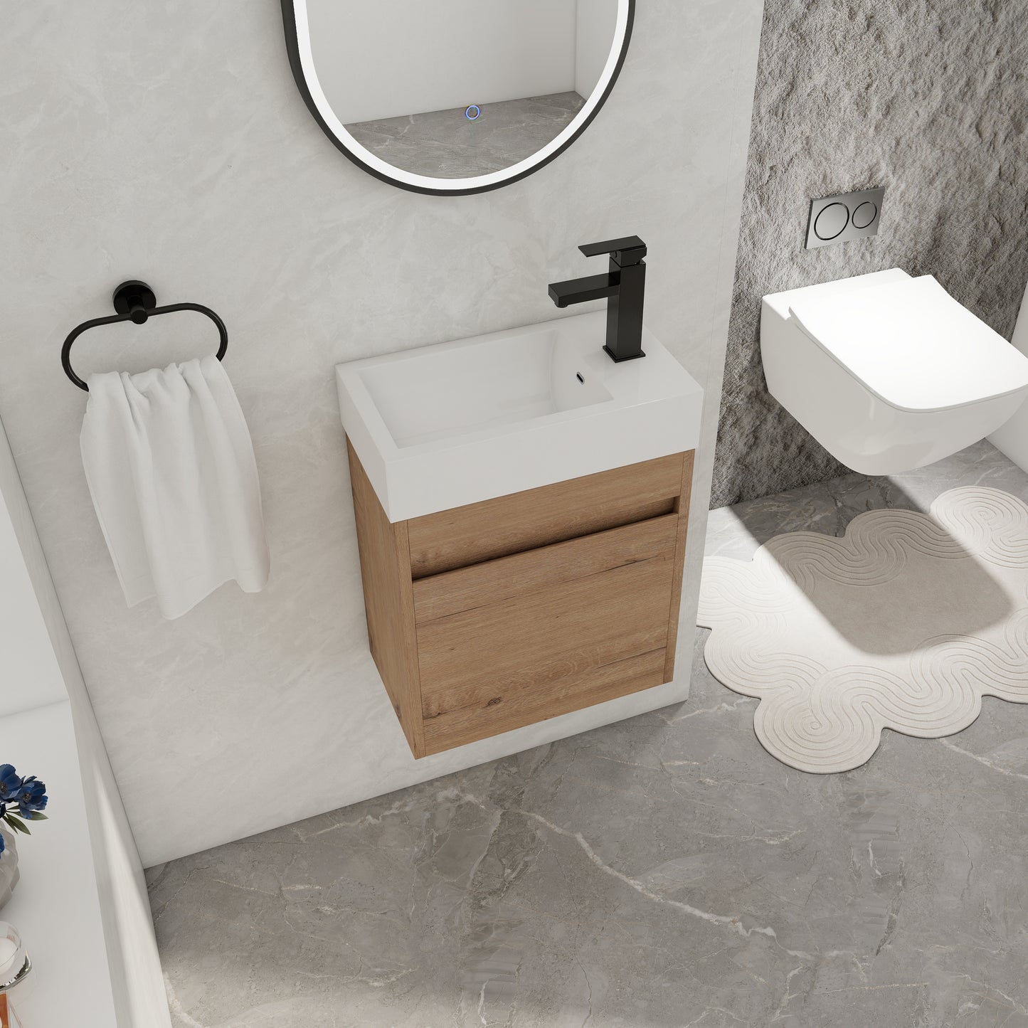 18'' Wall Mounted Bathroom Vanity