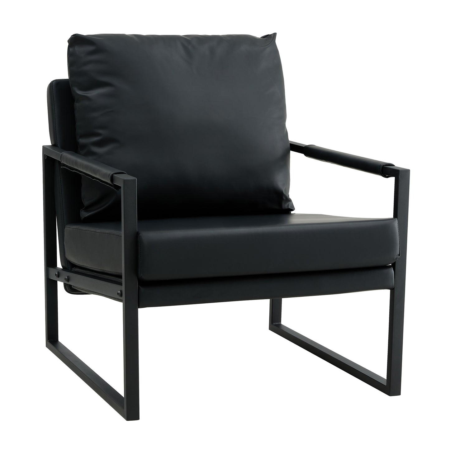 PU Leather Accent Arm Chair