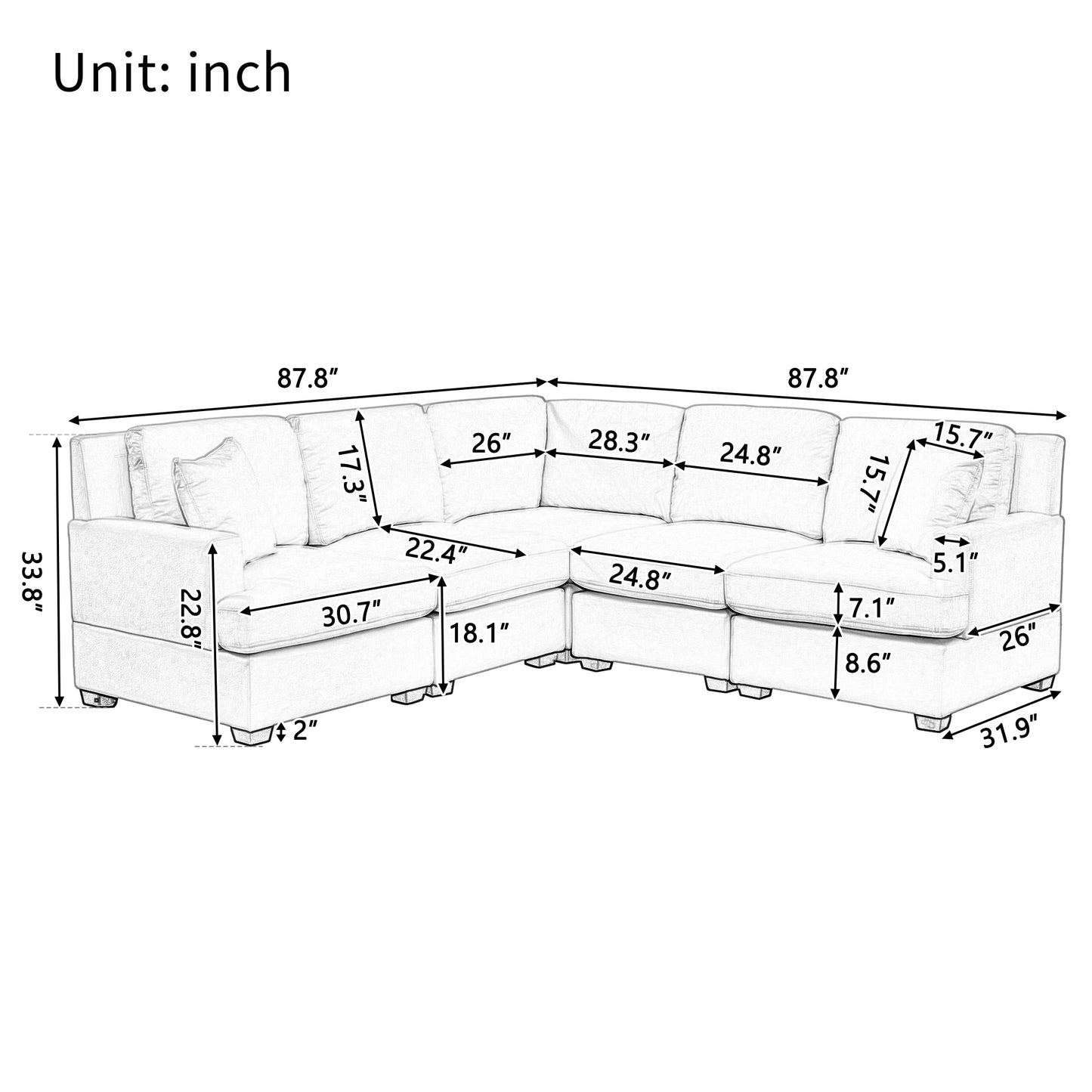 Sectional Modular Sofa