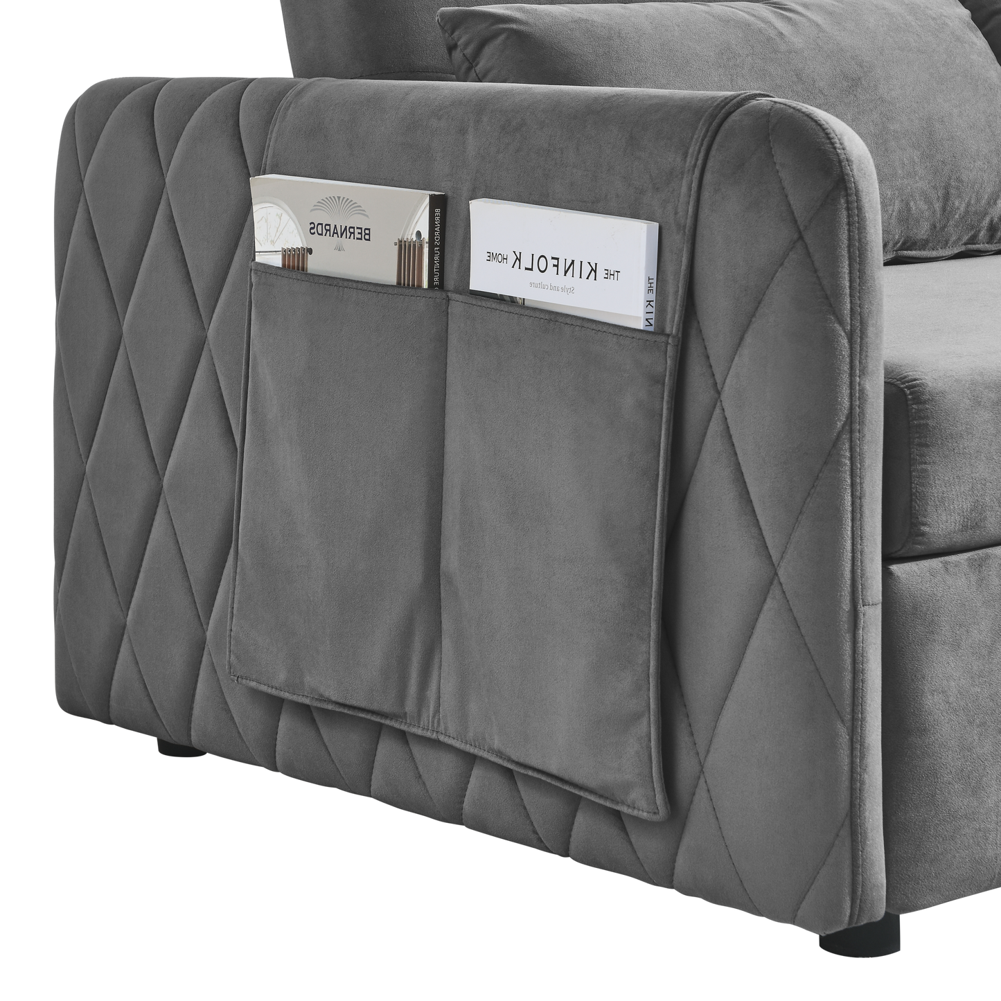 Convertible Velvet Sleeper Sofa Bed