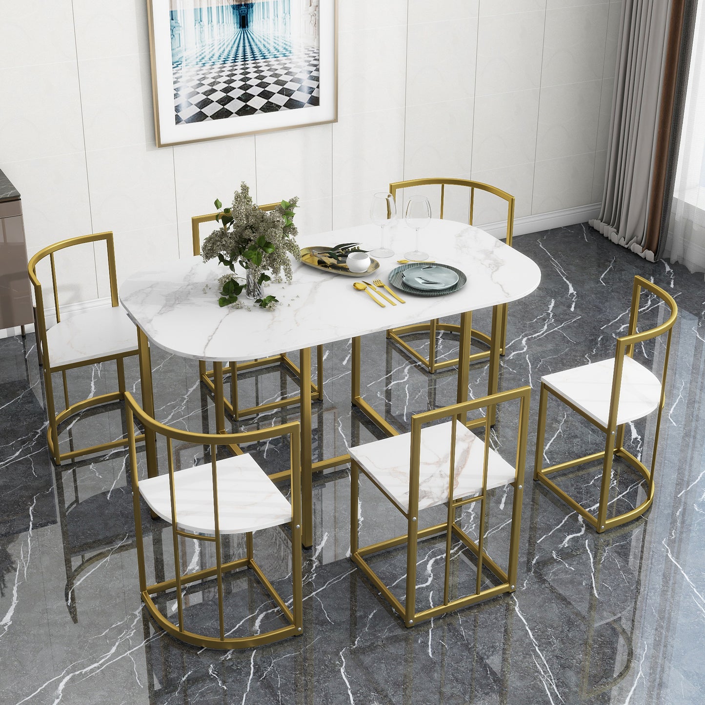 Glamour Dining Table Set