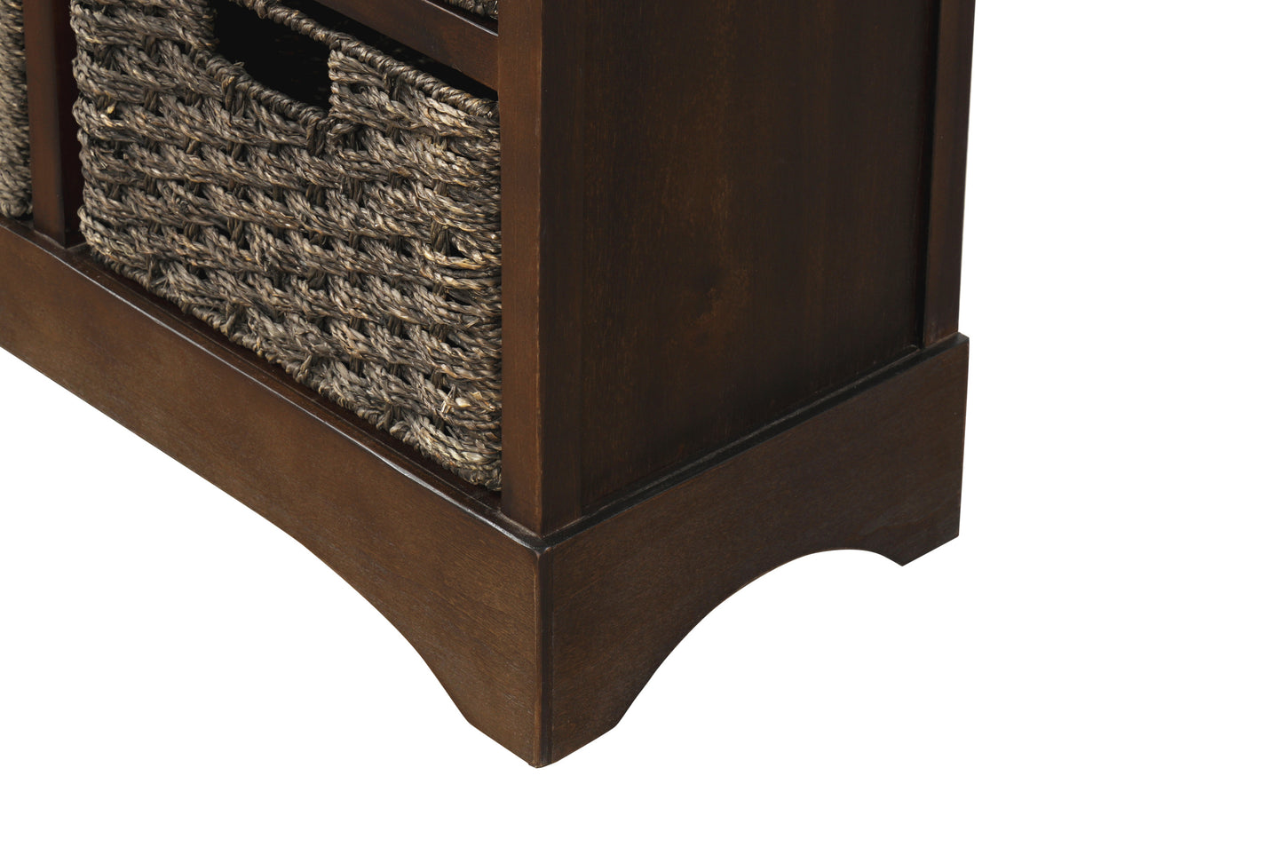 Basket Storage Cabinet With Two Drawers