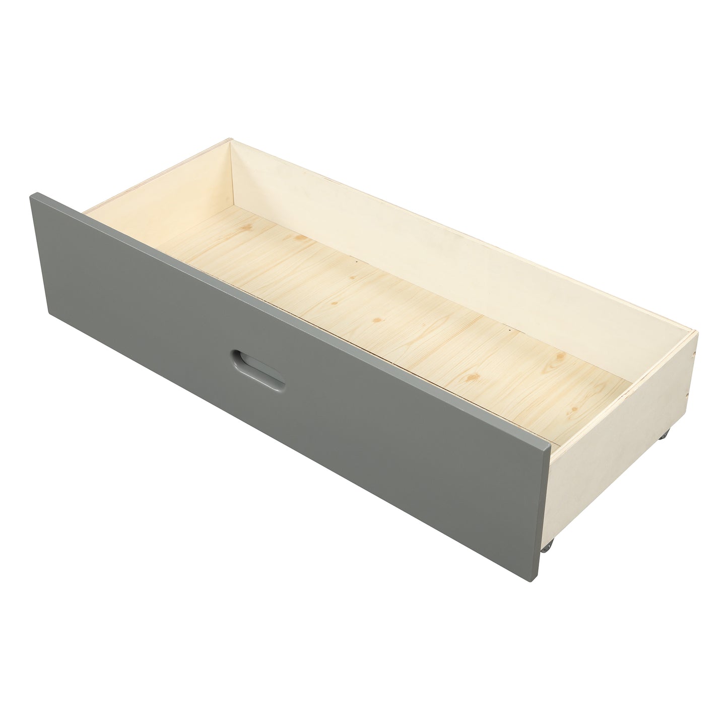 Wood Platform Twin Bed With Two Drawers