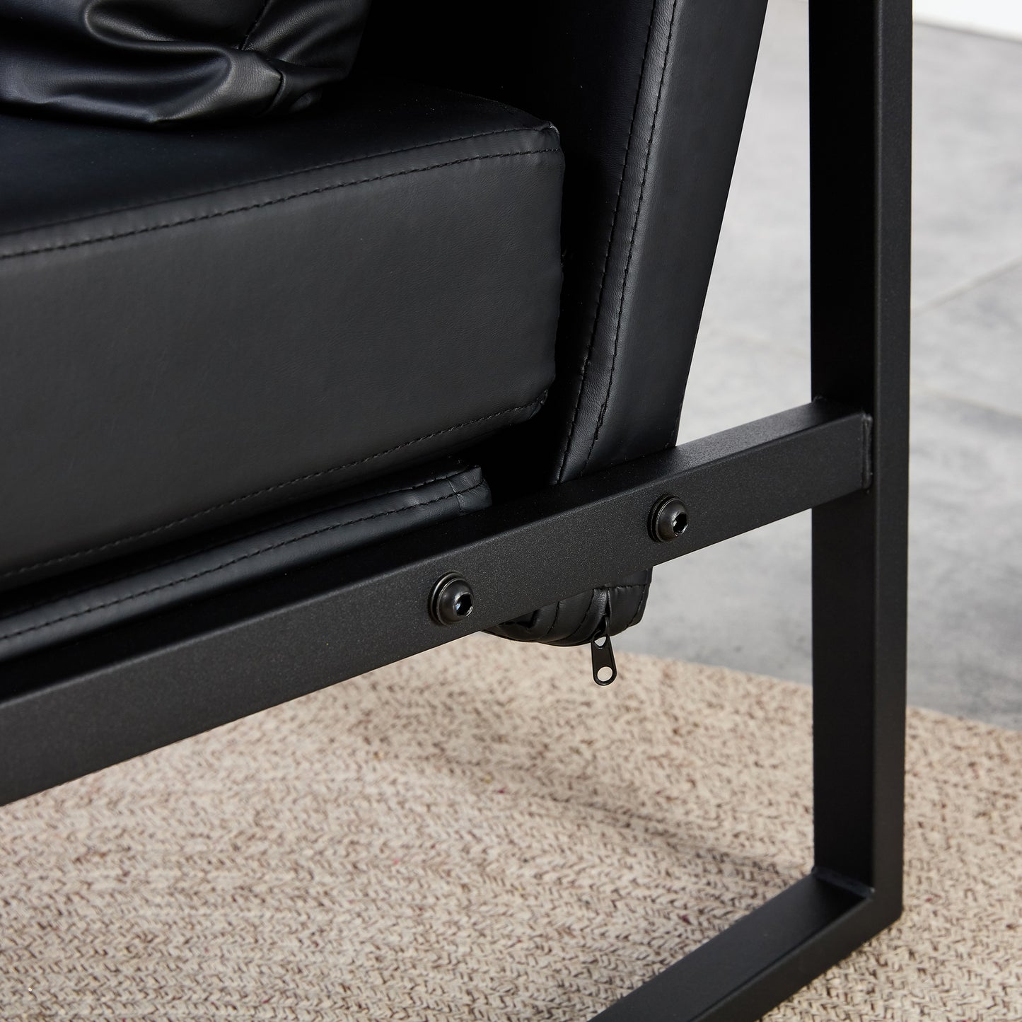 PU Leather Accent Arm Chair