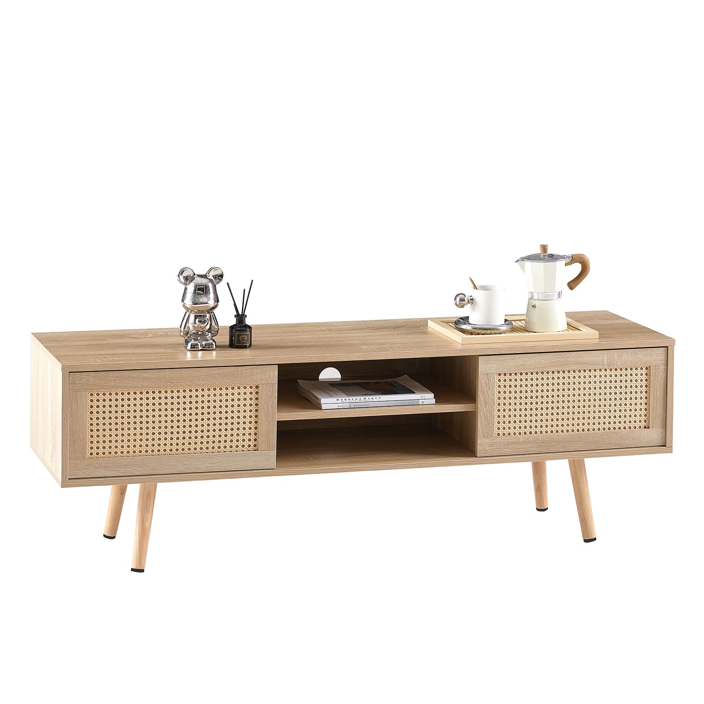 Double Sliding Doors TV Cabinet