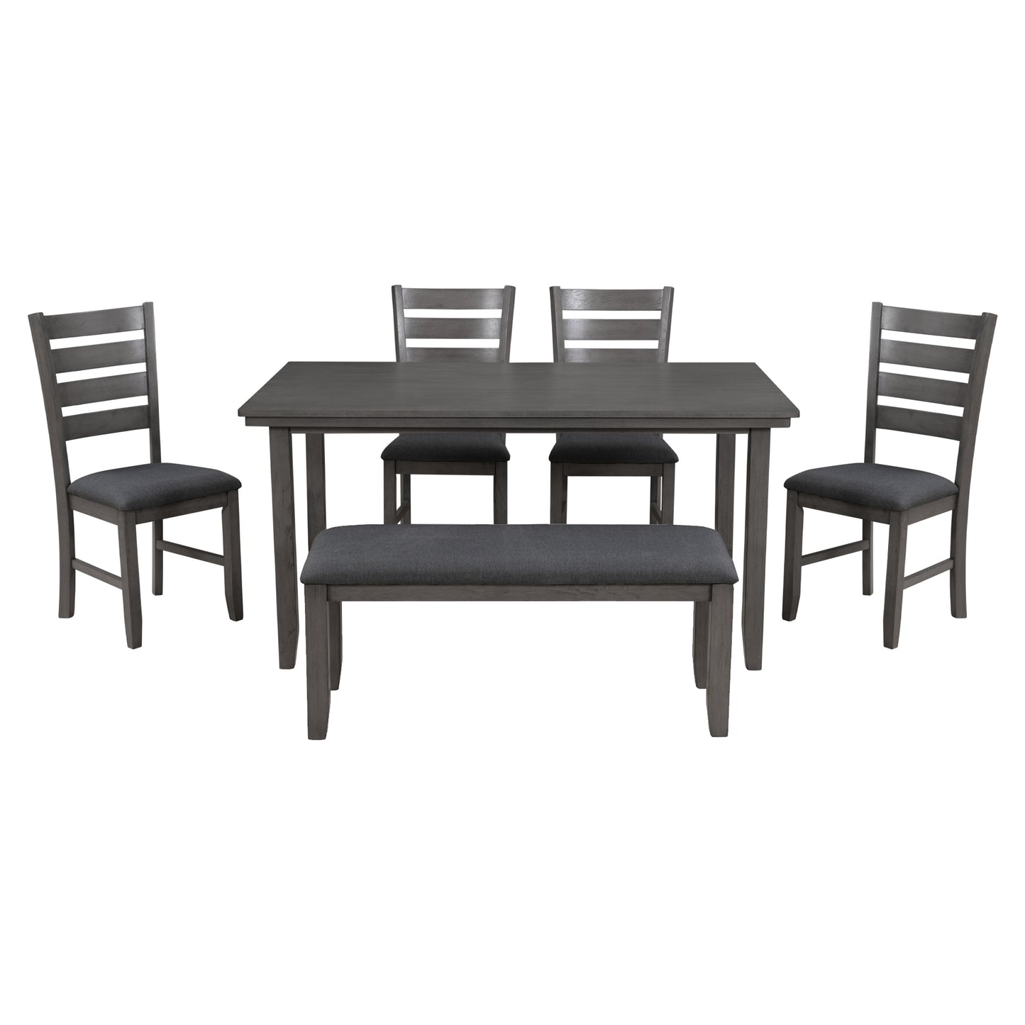 Rustic Charm 6-Piece Dining Set with Bench