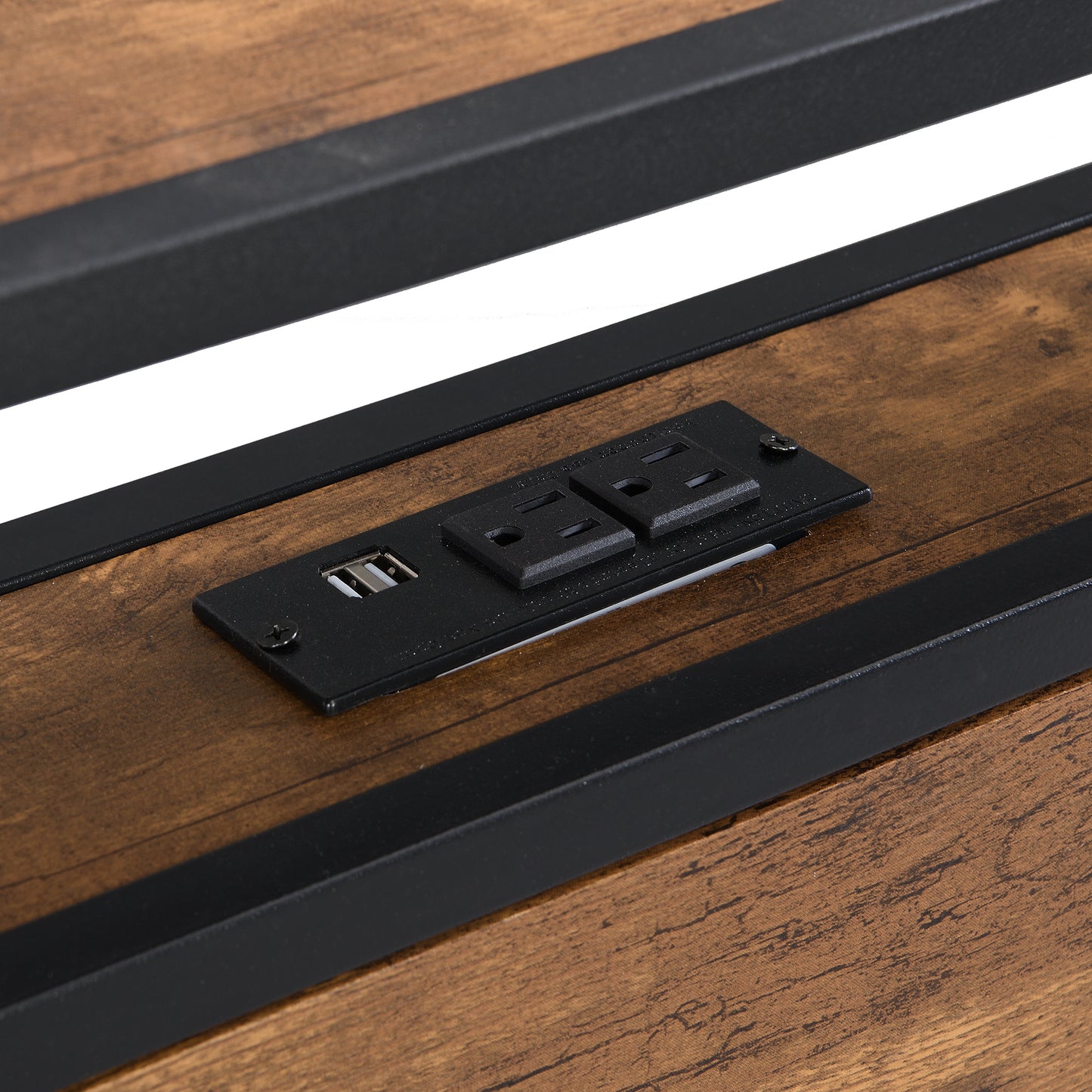 Modern Black Metal Platform Bed
