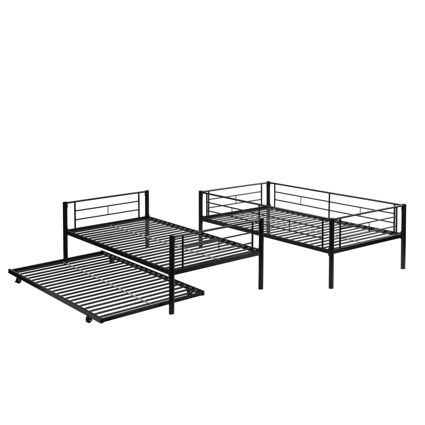 Manhattan Metal Twin Bunk Bed with Trundle