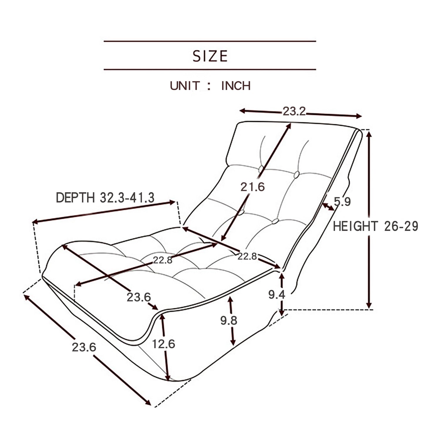 Adjustable Tatami Reclining Chair