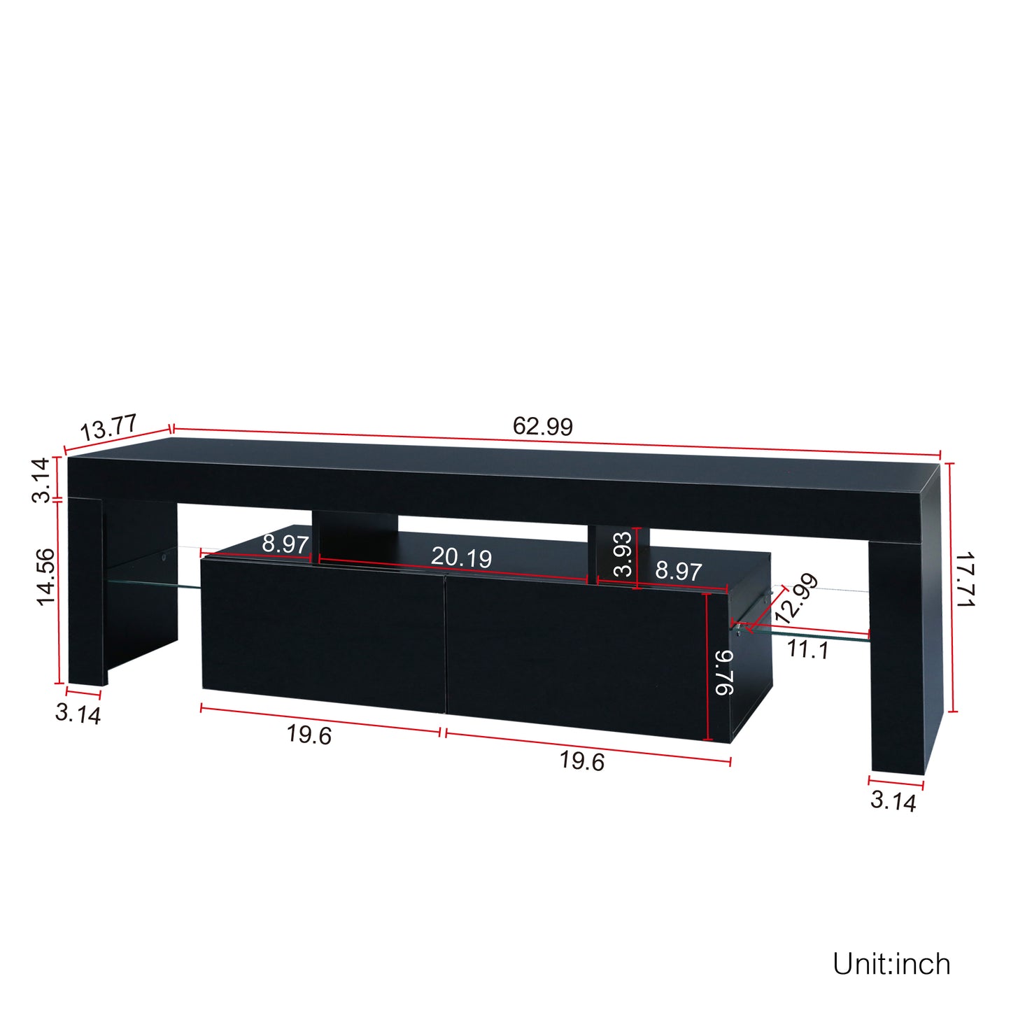 Modern Black TV Stand