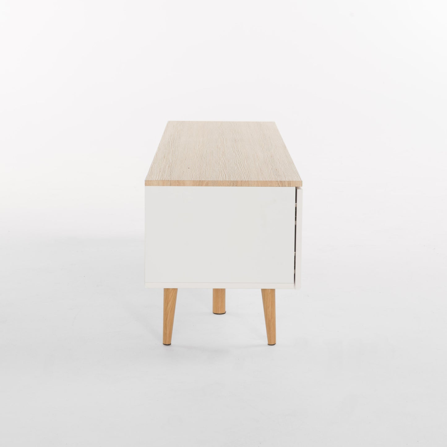 TV Stand with Glass Accents and Ample Storage