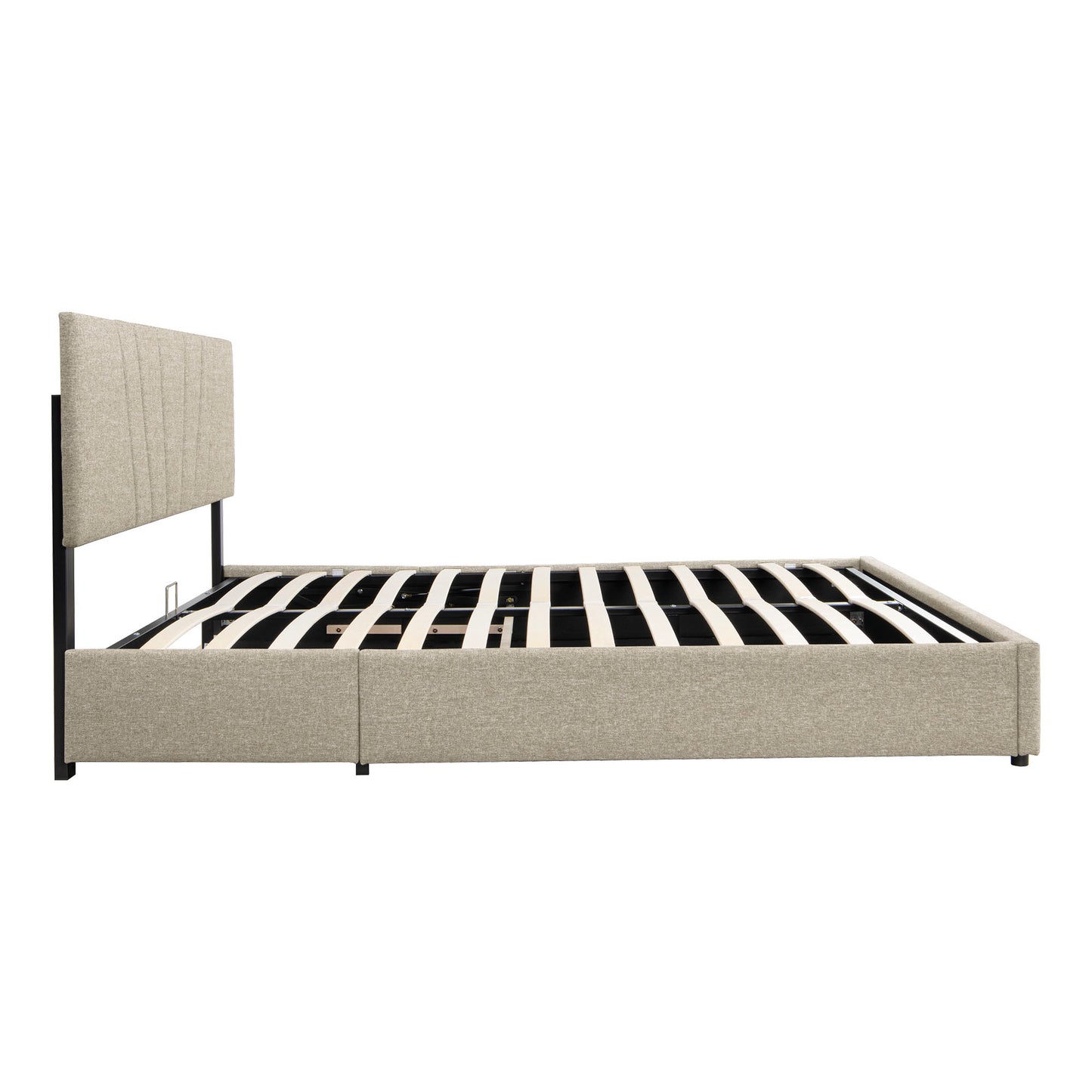 Hidden Storage Elevated Style Platform Bed