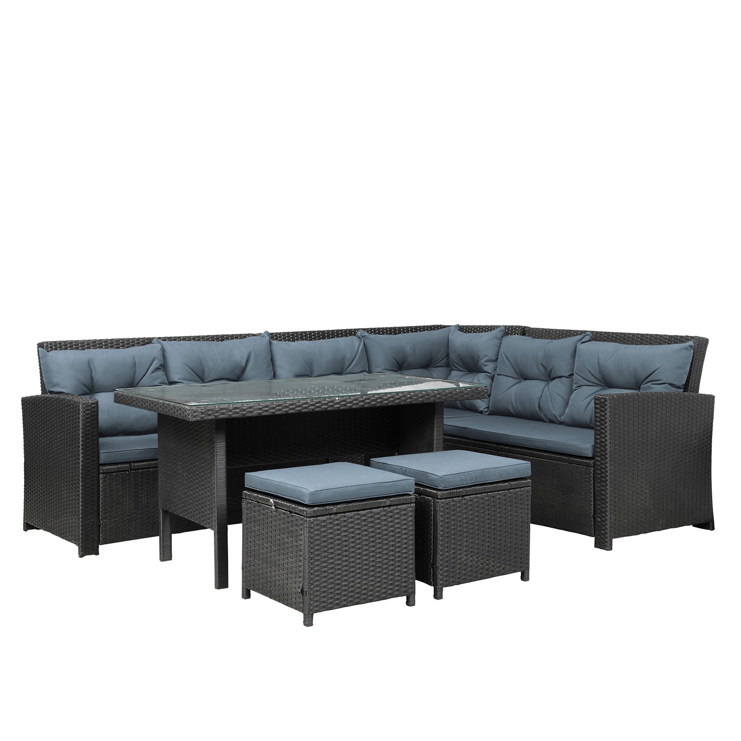6-Piece Patio Outdoor Sectional Sofa
