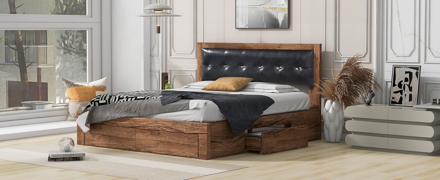 Modern Simplicity Queen Size Wood Platform Bed