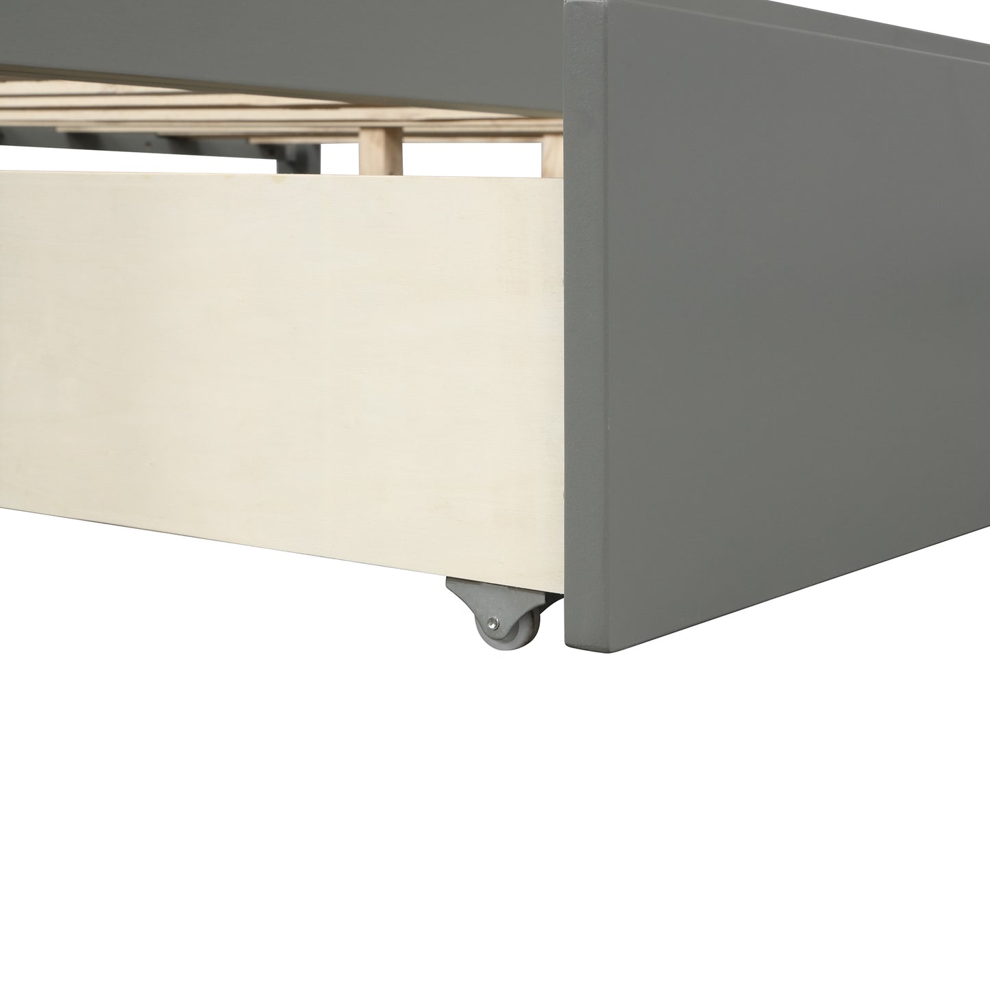 Wood Platform Twin Bed With Two Drawers